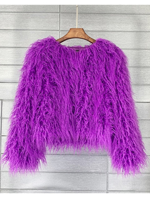 Fur coat ladies thick warm faux fur coat - High-quality craftsmanship for durability