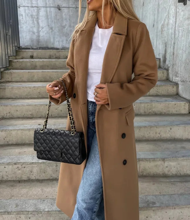 Olivia | Long Double Breasted Coat