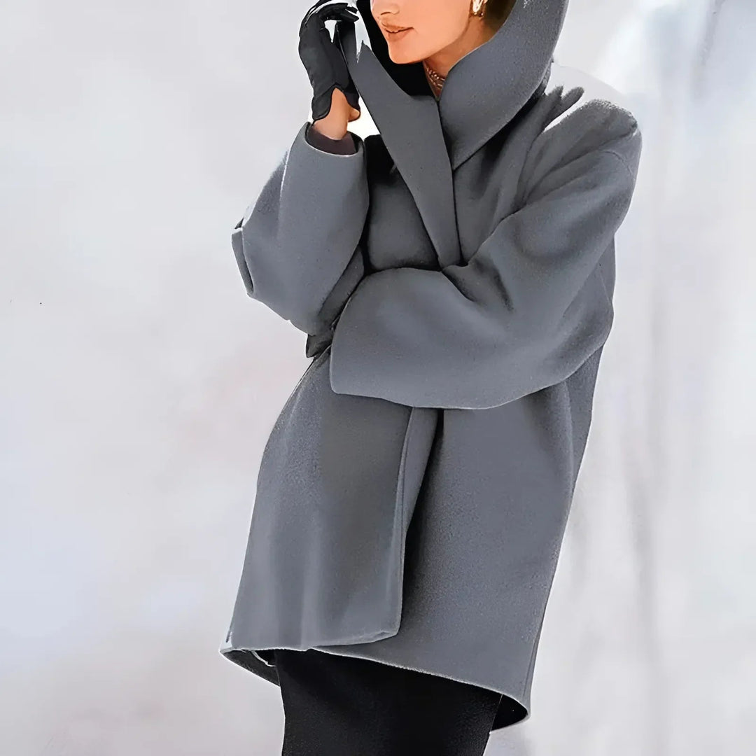 Isabella | Long Winter Coat with Button Closure