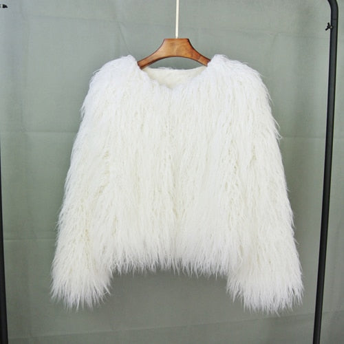 Fur coat ladies thick warm faux fur coat - High-quality craftsmanship for durability