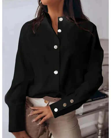Daphne - Buttoned long sleeve blouse