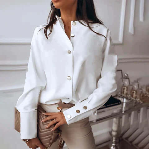 Daphne - Buttoned long sleeve blouse